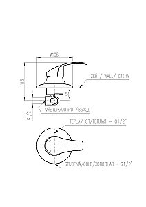 Смеситель для душа RAV-SLEZAK MISSISSIPPI MS083 купить в интернет-магазине сантехники Sanbest